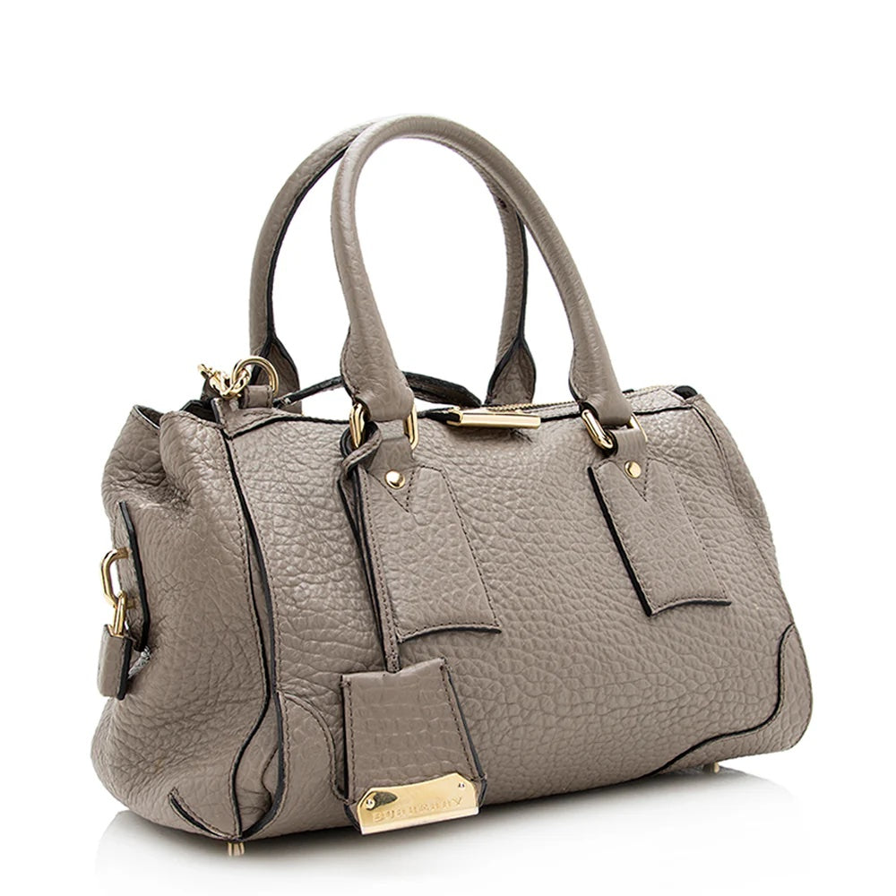 Burberry Grained Satchel Leather Small Satchel Bag