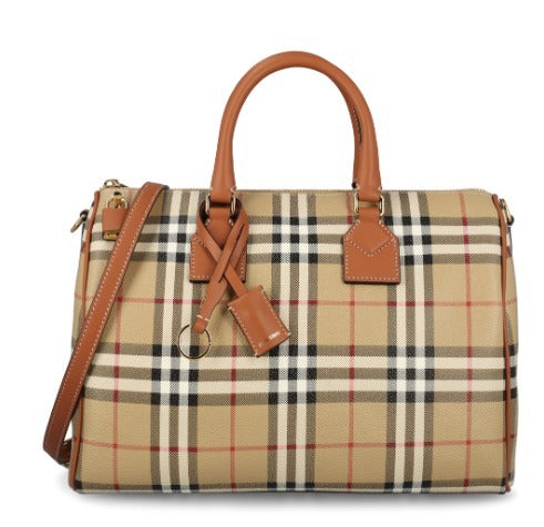 Burberry Nova Check Bowling Bag Medium Travel Bag
