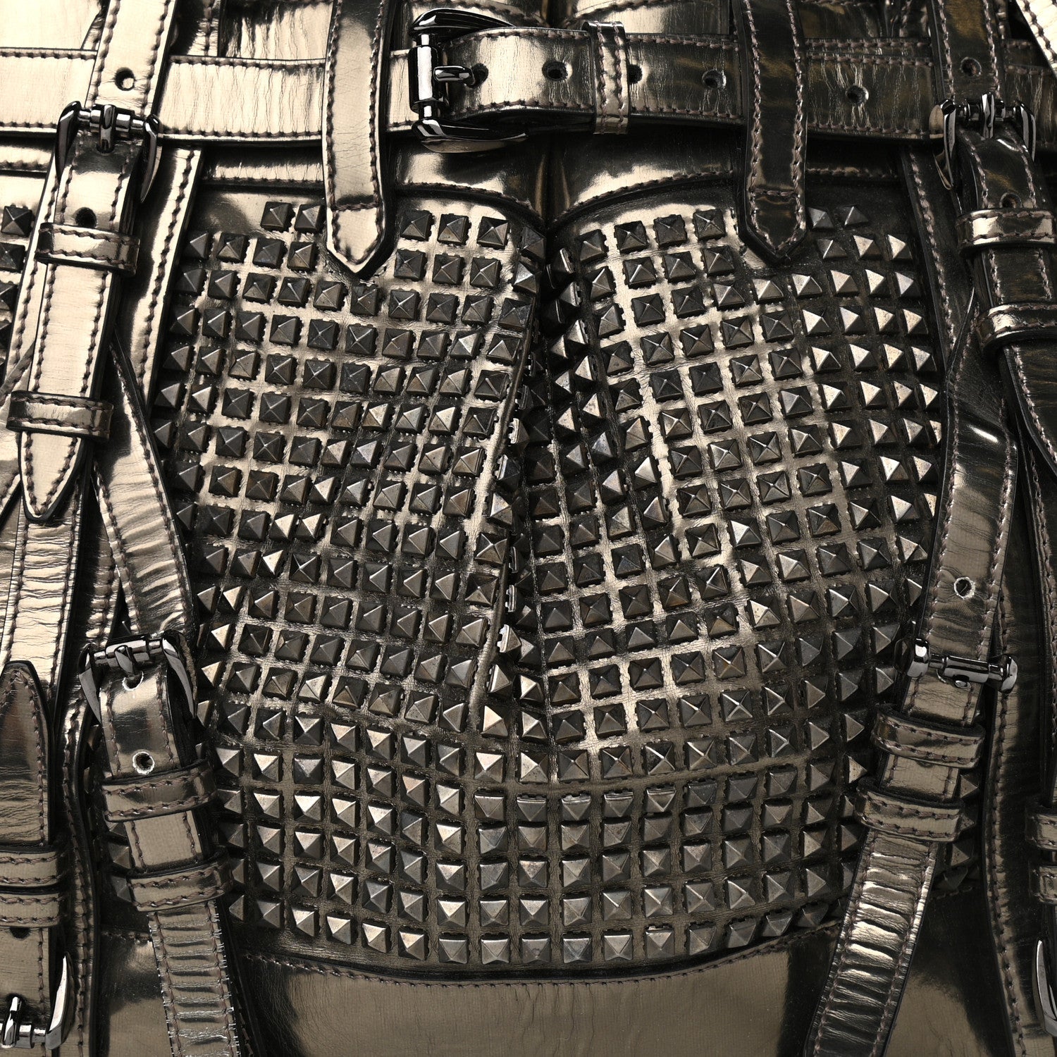 Burberry Rowan Studded Satchel Pewter Satchel Bag