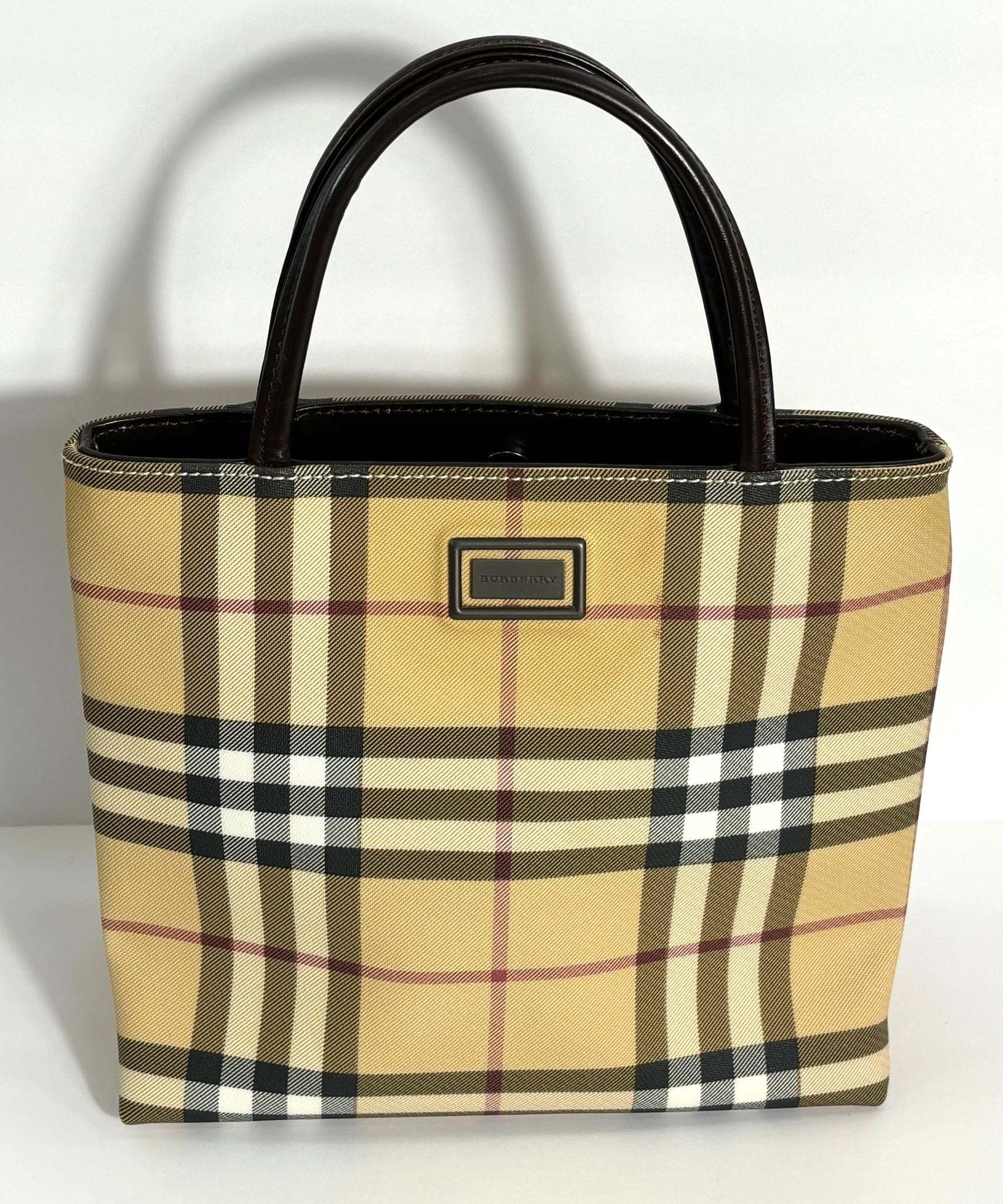 Burberry Nova Check Handbag Travel Bag Nova Check Handbag