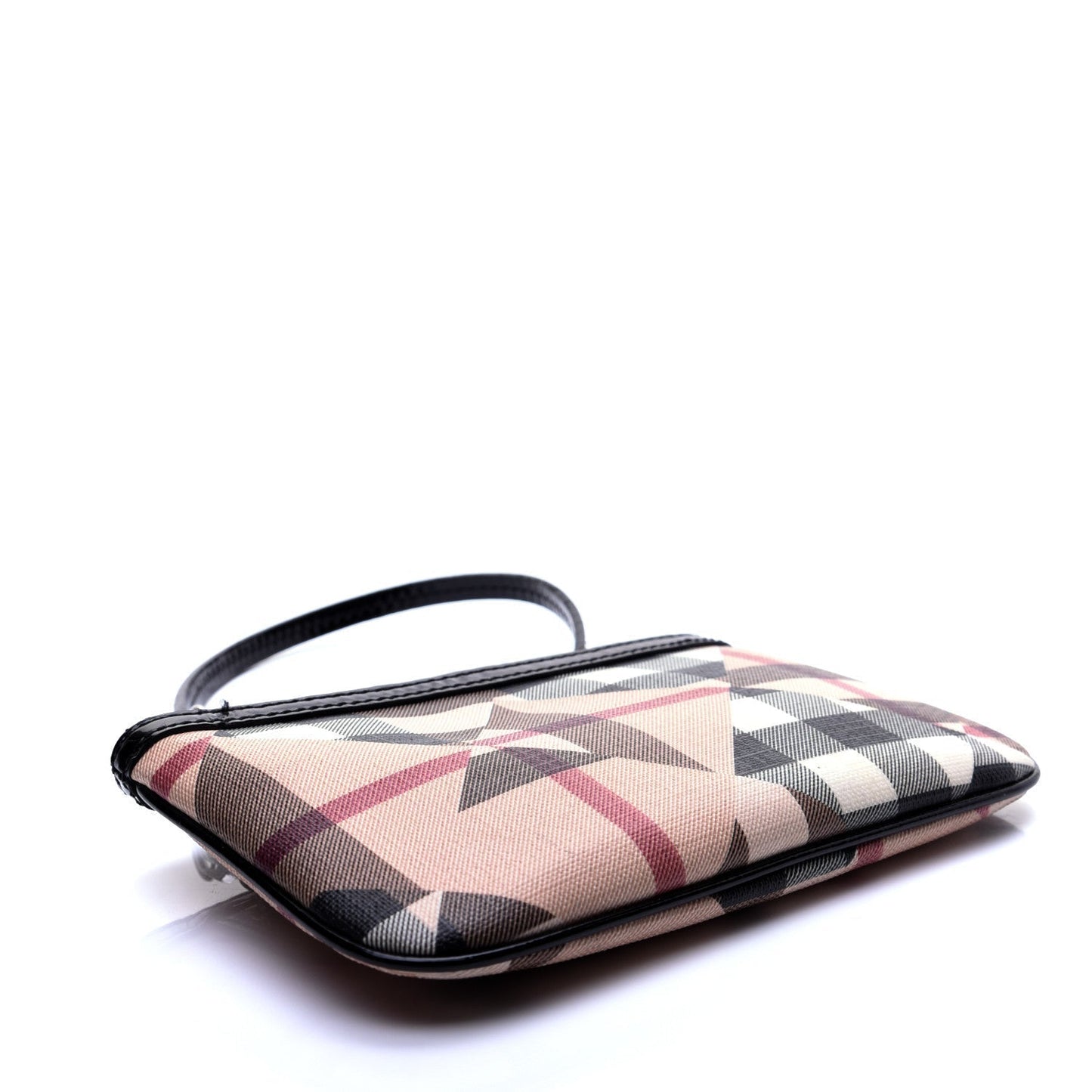 Burberry Check Handbag Patent Travel Bag