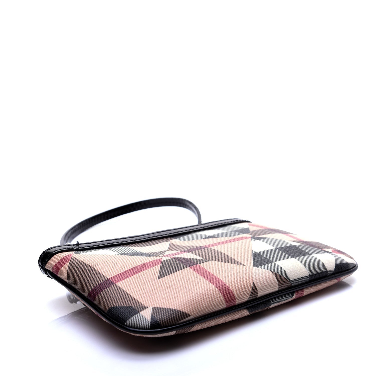 Burberry Check Handbag Patent Travel Bag