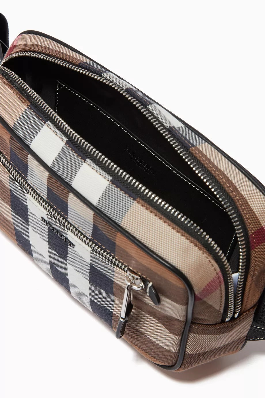 Burberry West Check Belt Bag In Birch Canvas Brown