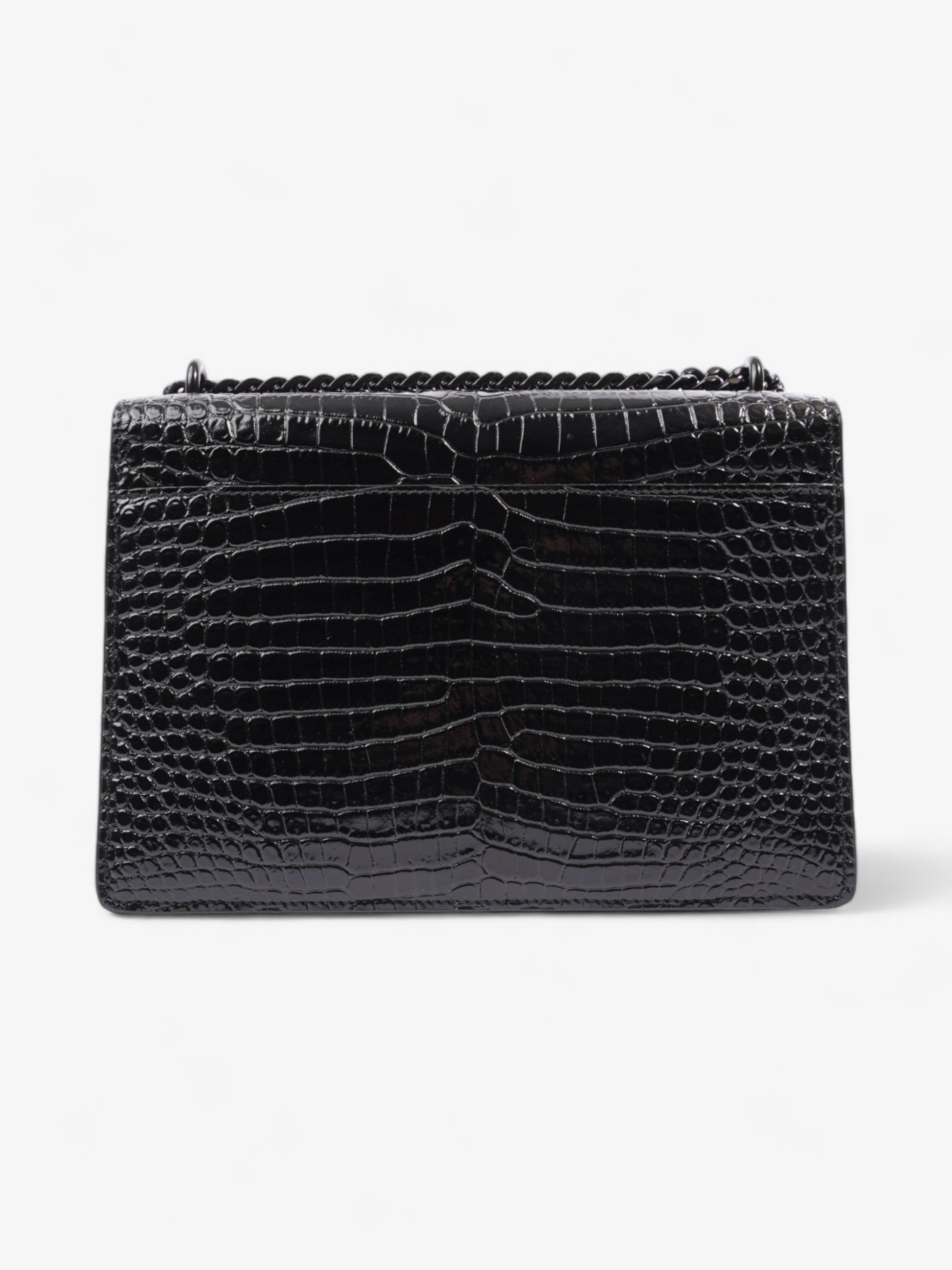 YSL Saint Laurent Sunset Shoulder Bag Leather Black Medium Leather Medium 2