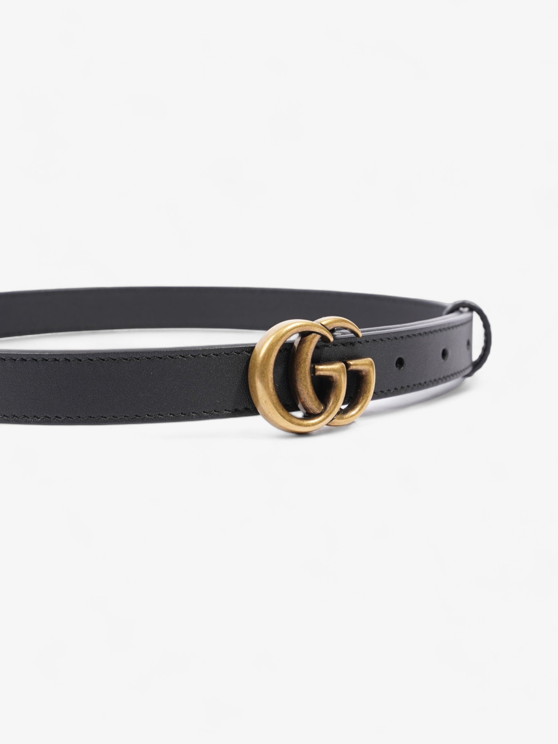 Gucci Marmont Thin Belt Handbag Leather Black Accessory