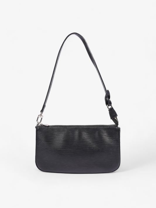 Louis Vuitton Pochette Accessoire Epi Leather Black Clutch Bag