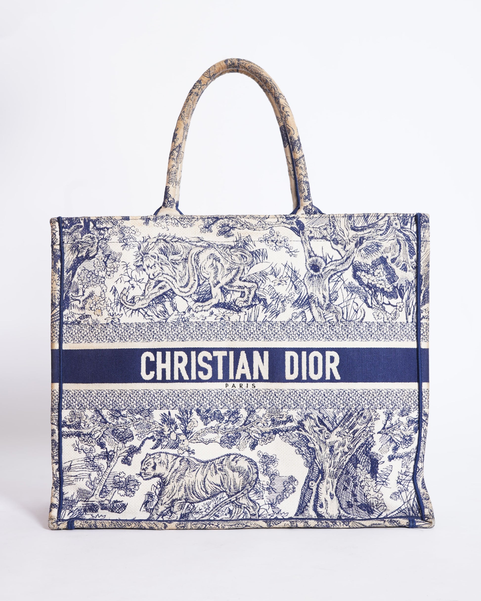Dior Handbag Christian Book Tote Large Top Handle Tote Bag