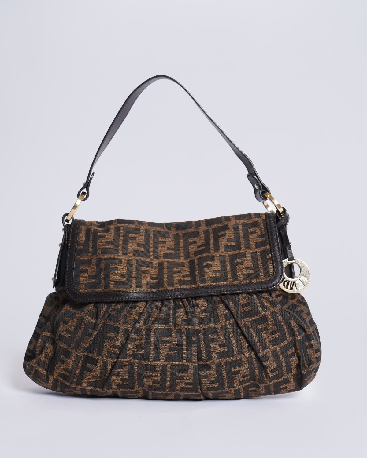 Fendi Handbag Zucca Shoulder Bag Canvas