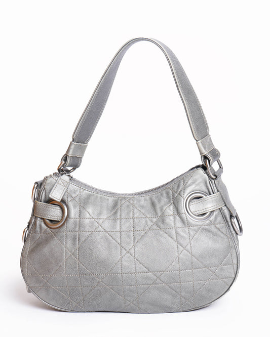 Dior Handbag Christian Cannage Hobo Bag Leather Shoulder Bag