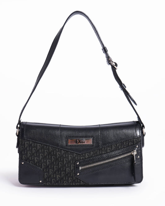 Dior Handbag Christian Street Chic Shoulder Bag Black