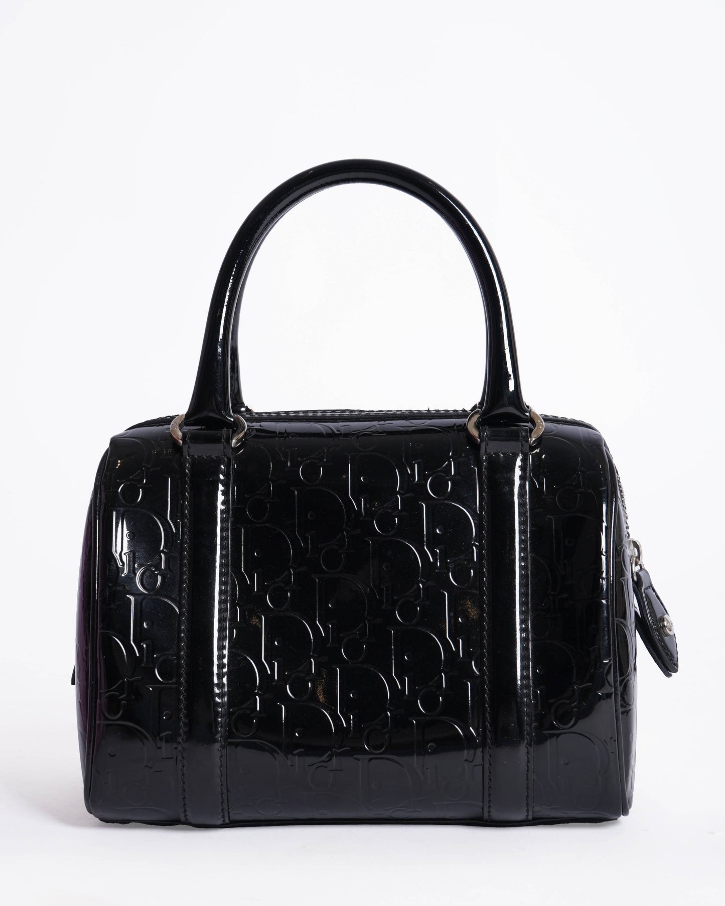 Dior Handbag Christian boston bag in Leather Patent Monogram