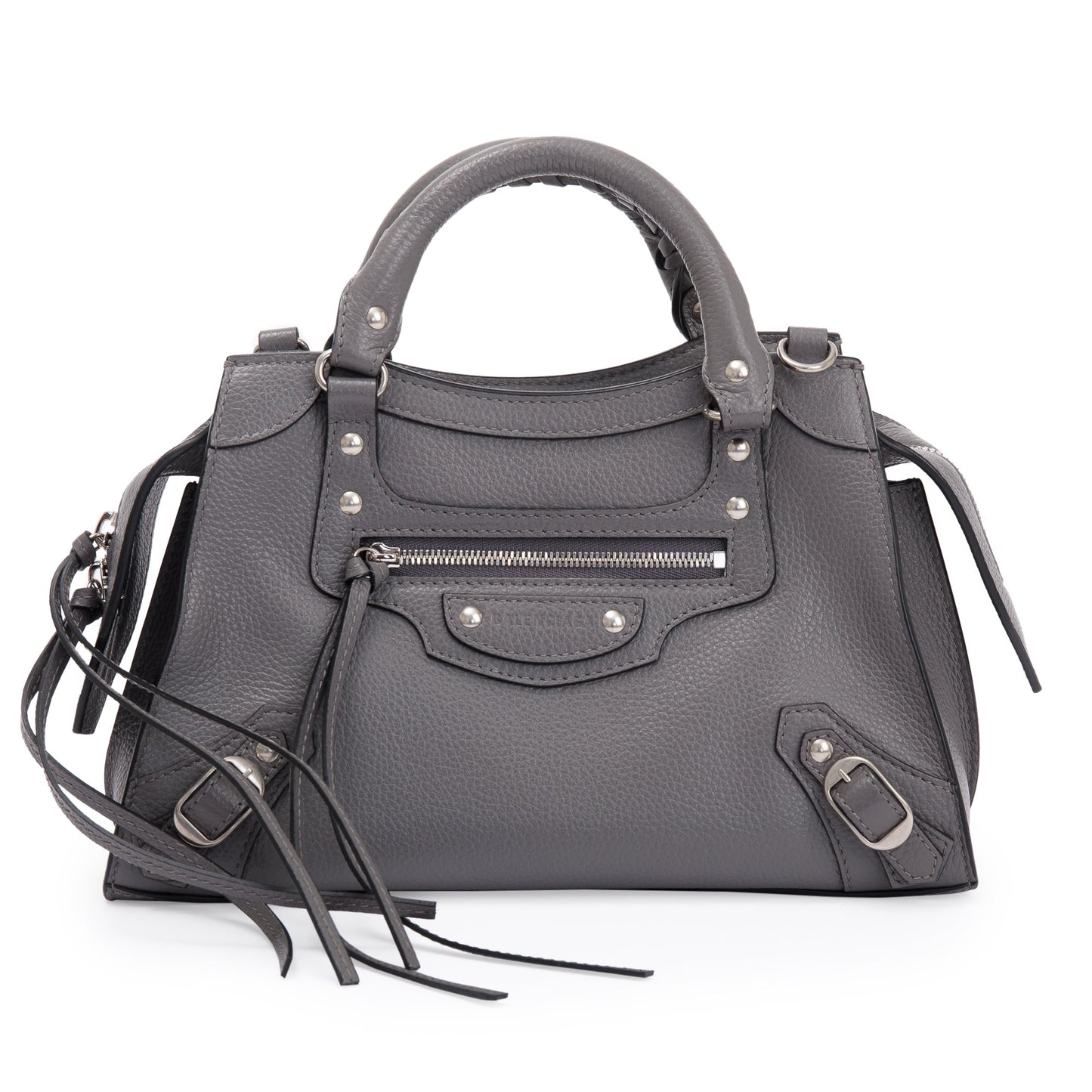 Balenciaga Grey Calfskin Neo Classic Xs City Bag Leather Travel Bag