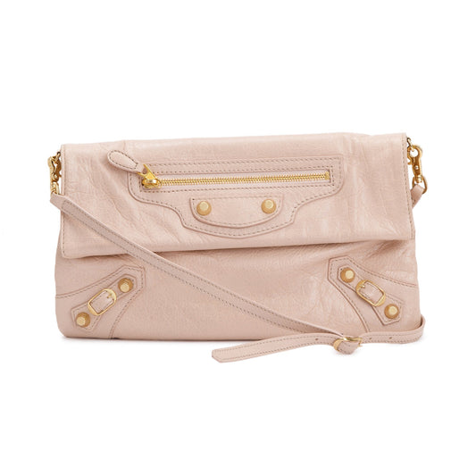 Balenciaga Agneau Giant Envelope Strap Clutch Leather Beige Clutch Bag
