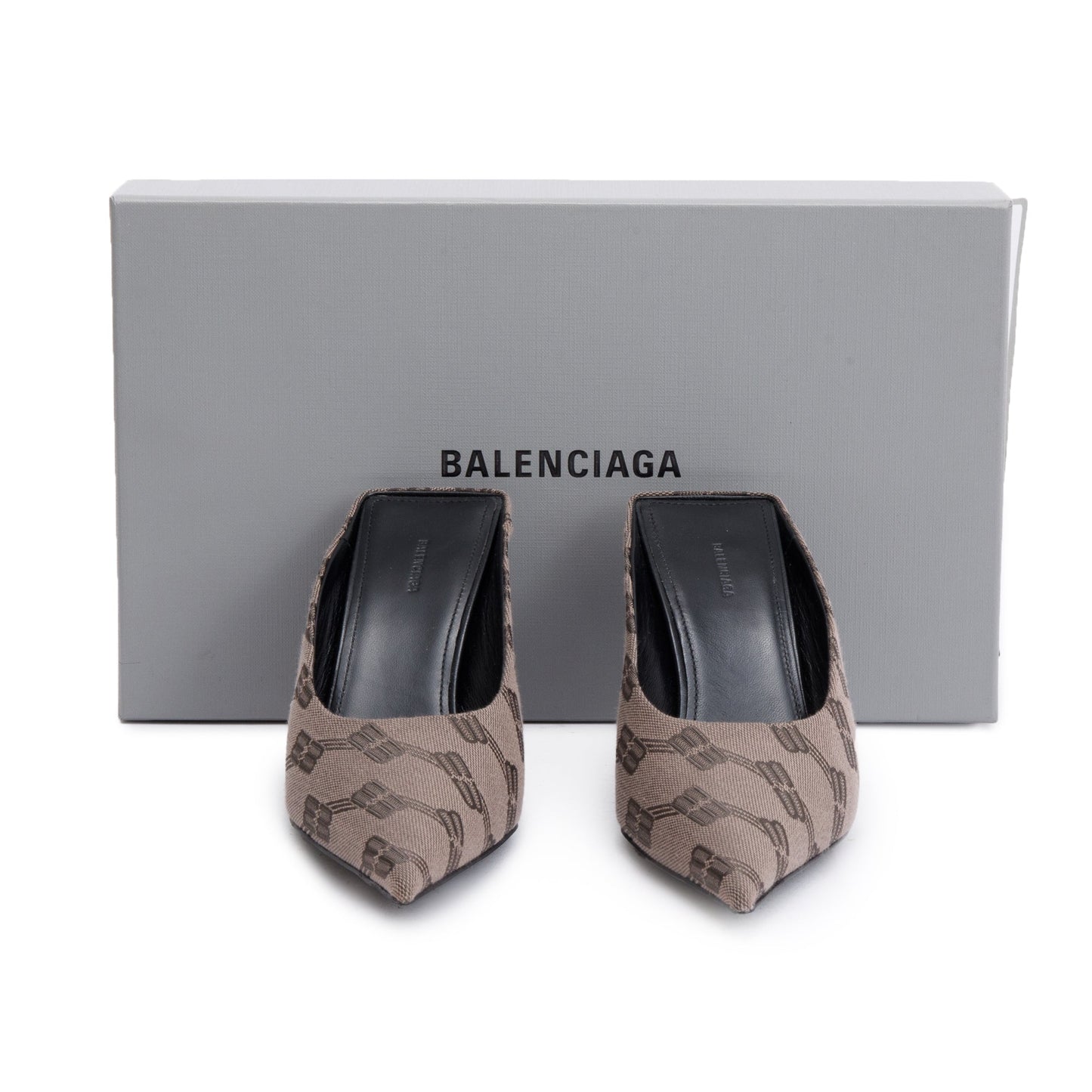 Balenciaga Bb Knife Mules Size36 Travel Bag Monogram Beige
