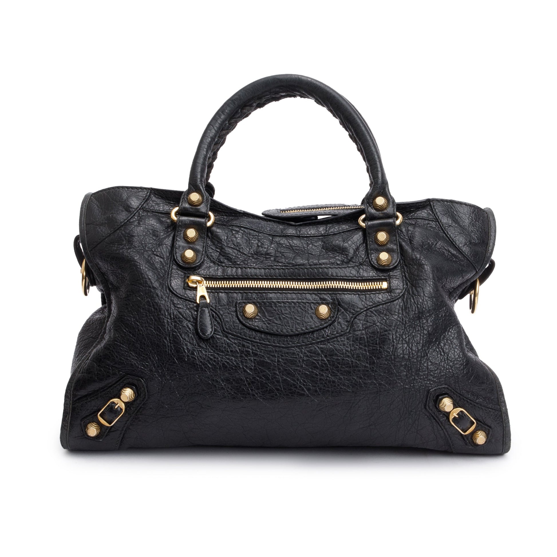 Balenciaga Agneau Giant City Bag Leather Black Travel Bag