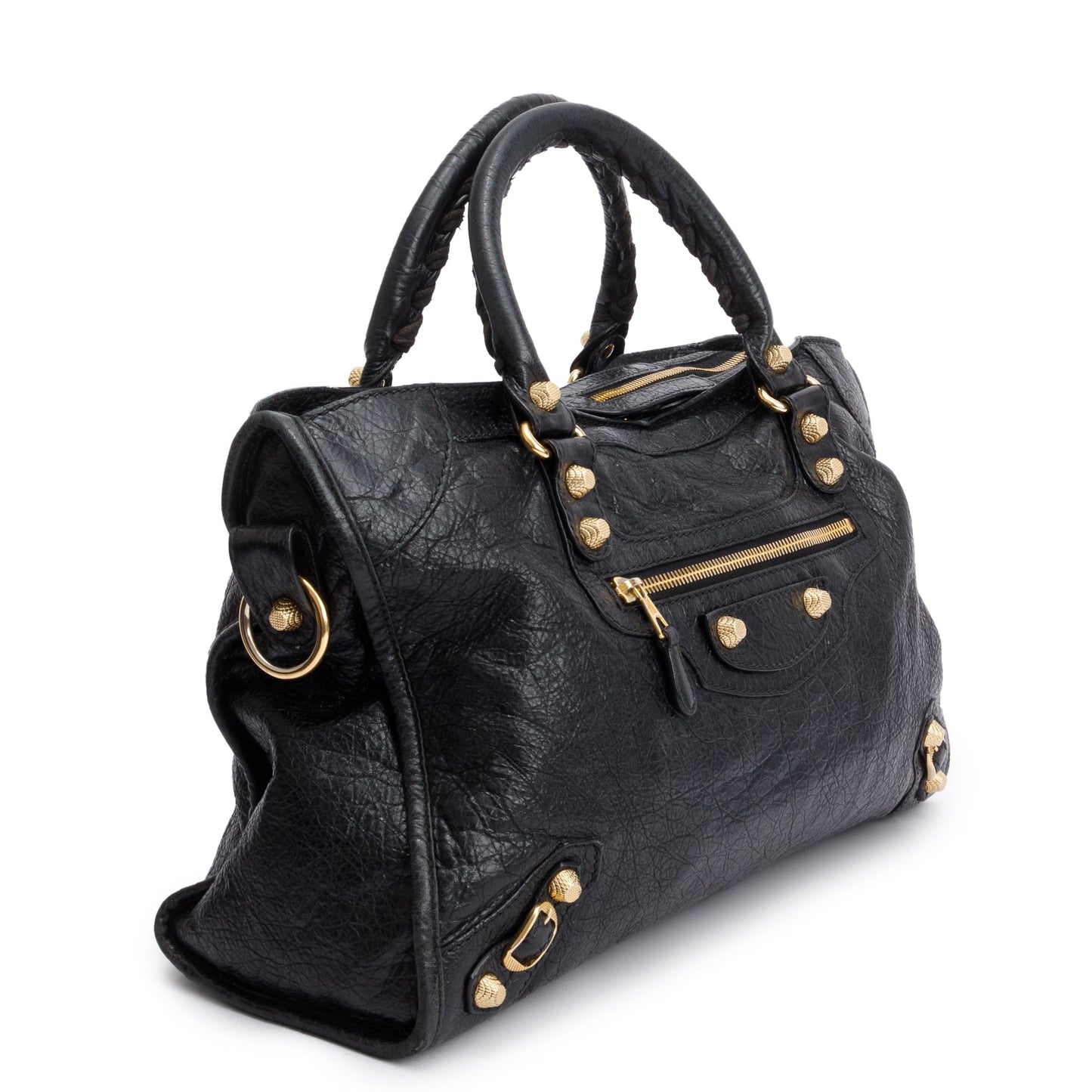 Balenciaga Agneau Giant City Bag Leather Black Travel Bag