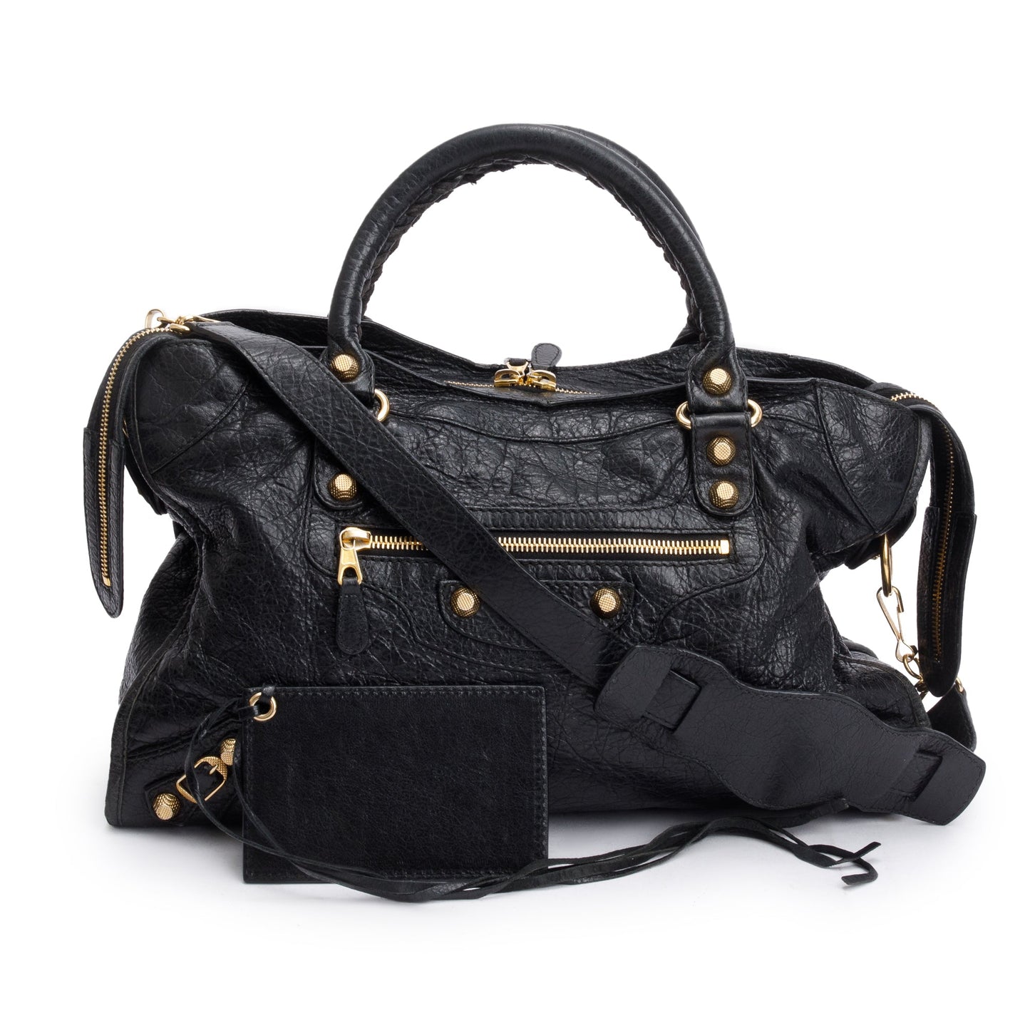 Balenciaga Agneau Giant City Bag Leather Black Travel Bag