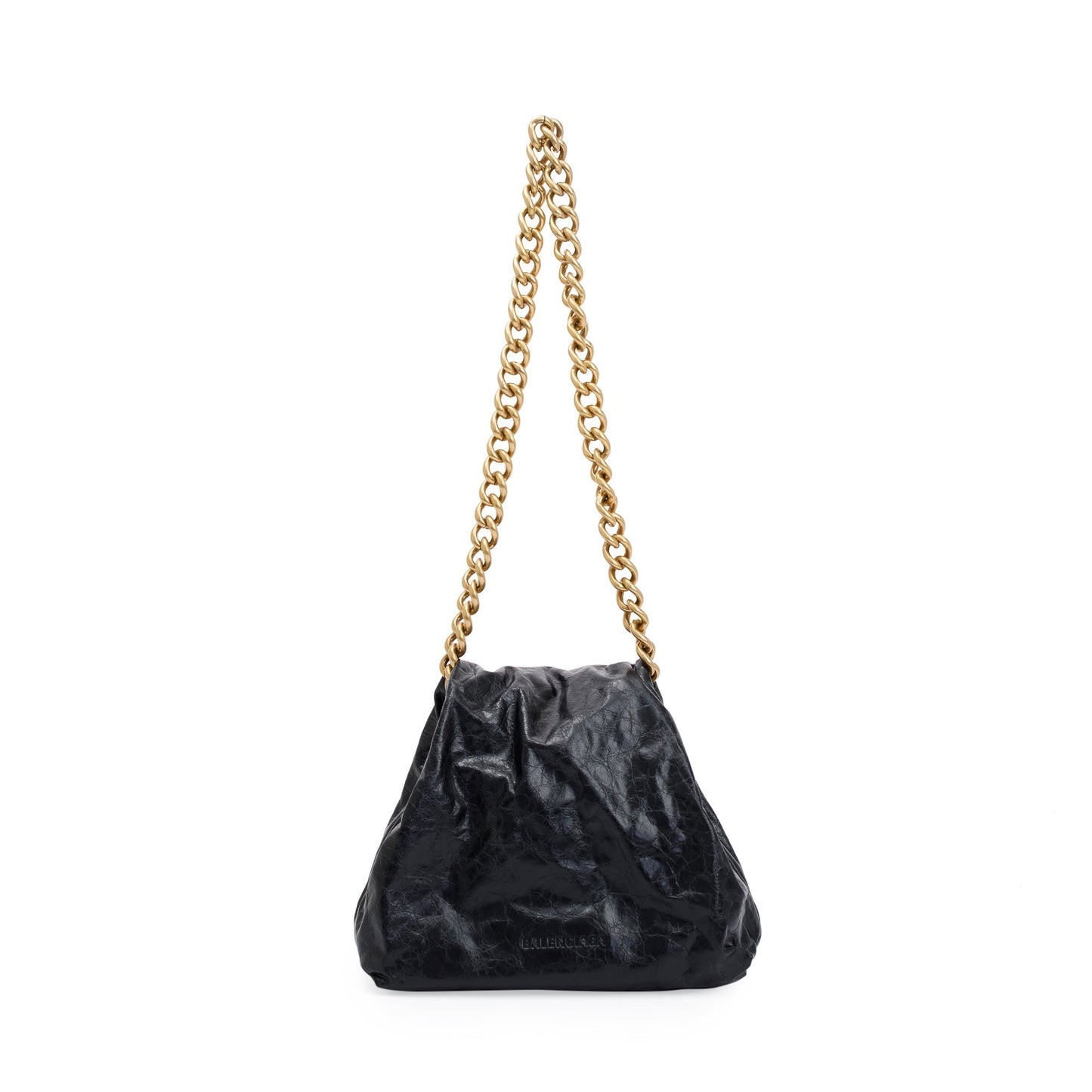 Balenciaga Arena Calf Puffer Shoulder Bag Leather Black