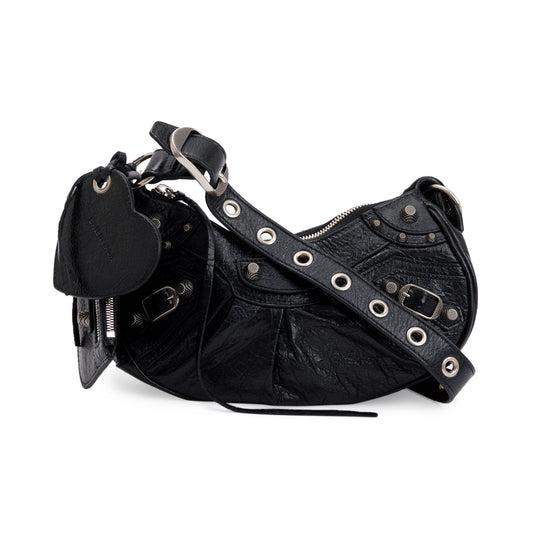 Balenciaga Arena Calfskin Le Cagole Xs Shoulder Bag Leather Black Bag 47467