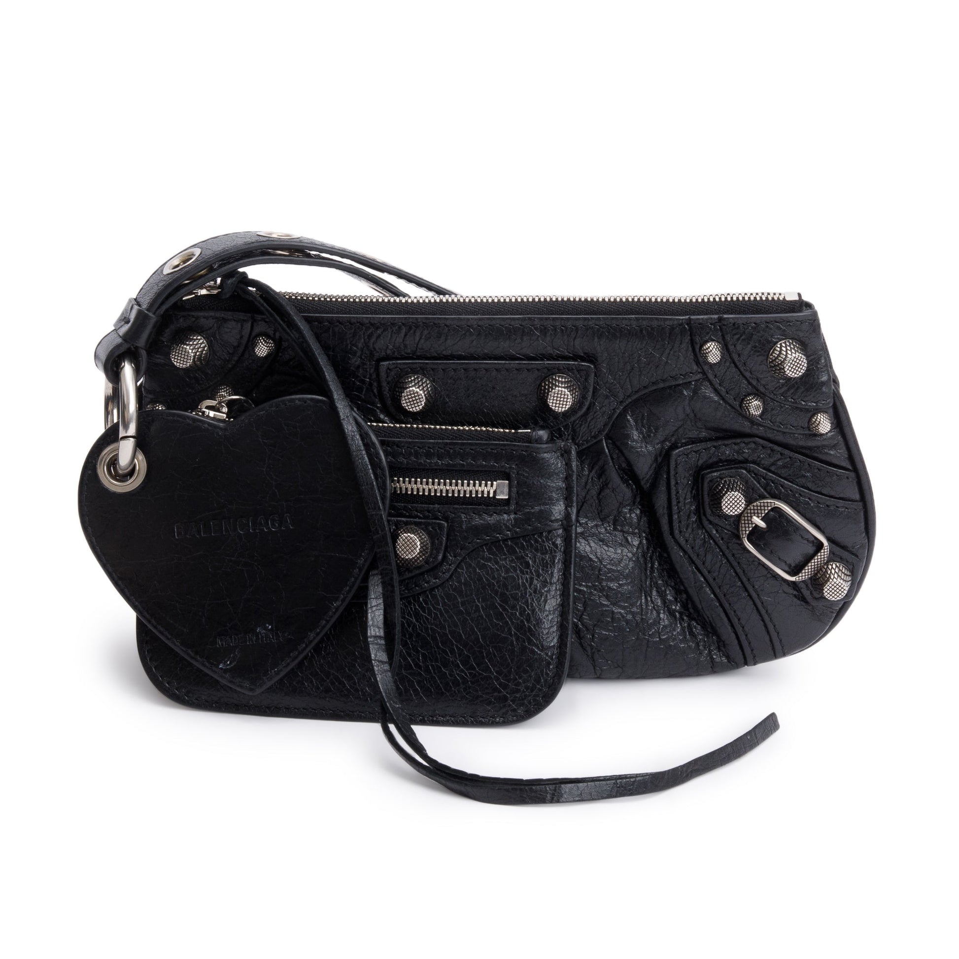 Balenciaga Le Cagole Multi Pouch Travel Bag Leather Black