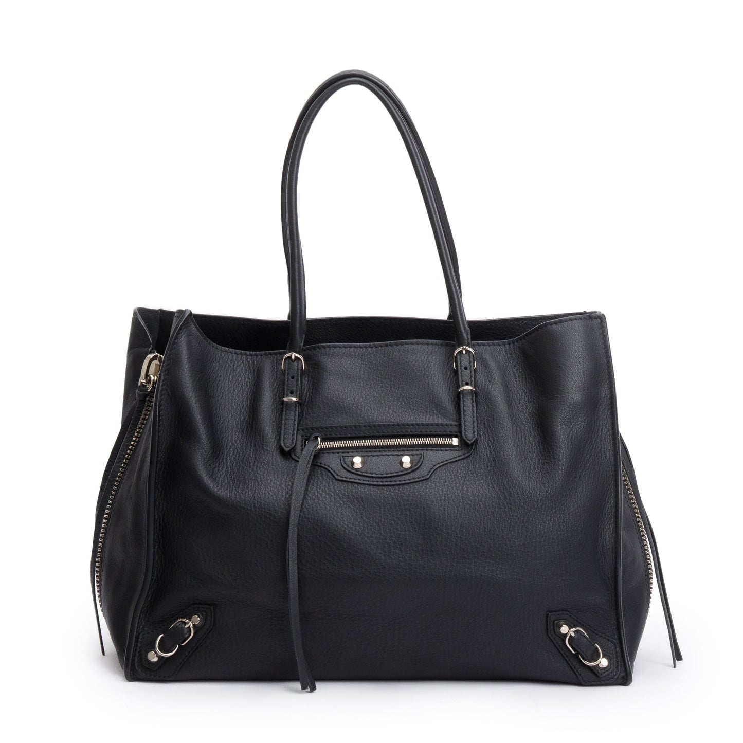 Balenciaga Veau Papier Zip Around Tote Black Tote Bag