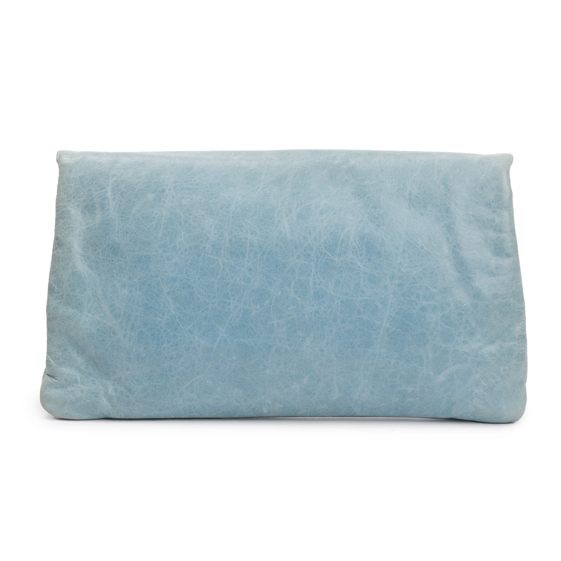 Balenciaga Agneau Giant Envelope Clutch Leather Blue Clutch Bag