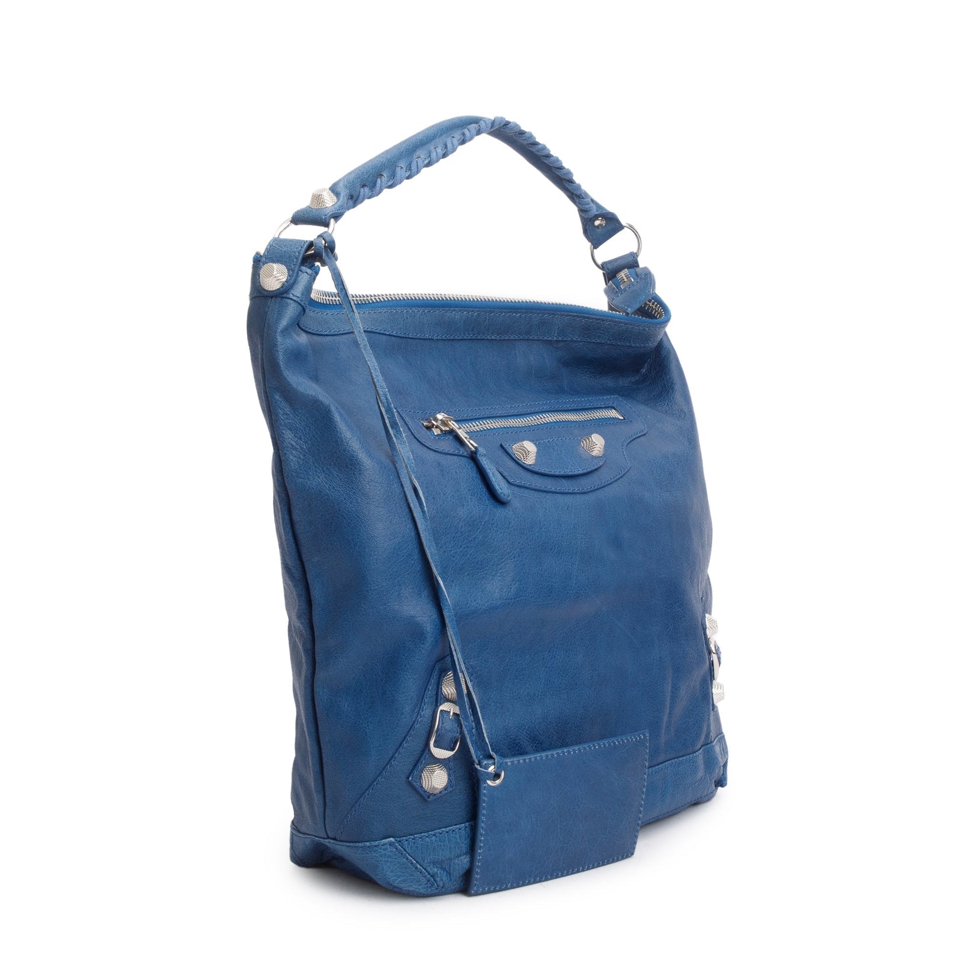 Balenciaga Cassic Agneau Giant Day Bag Leather Blue Travel Bag