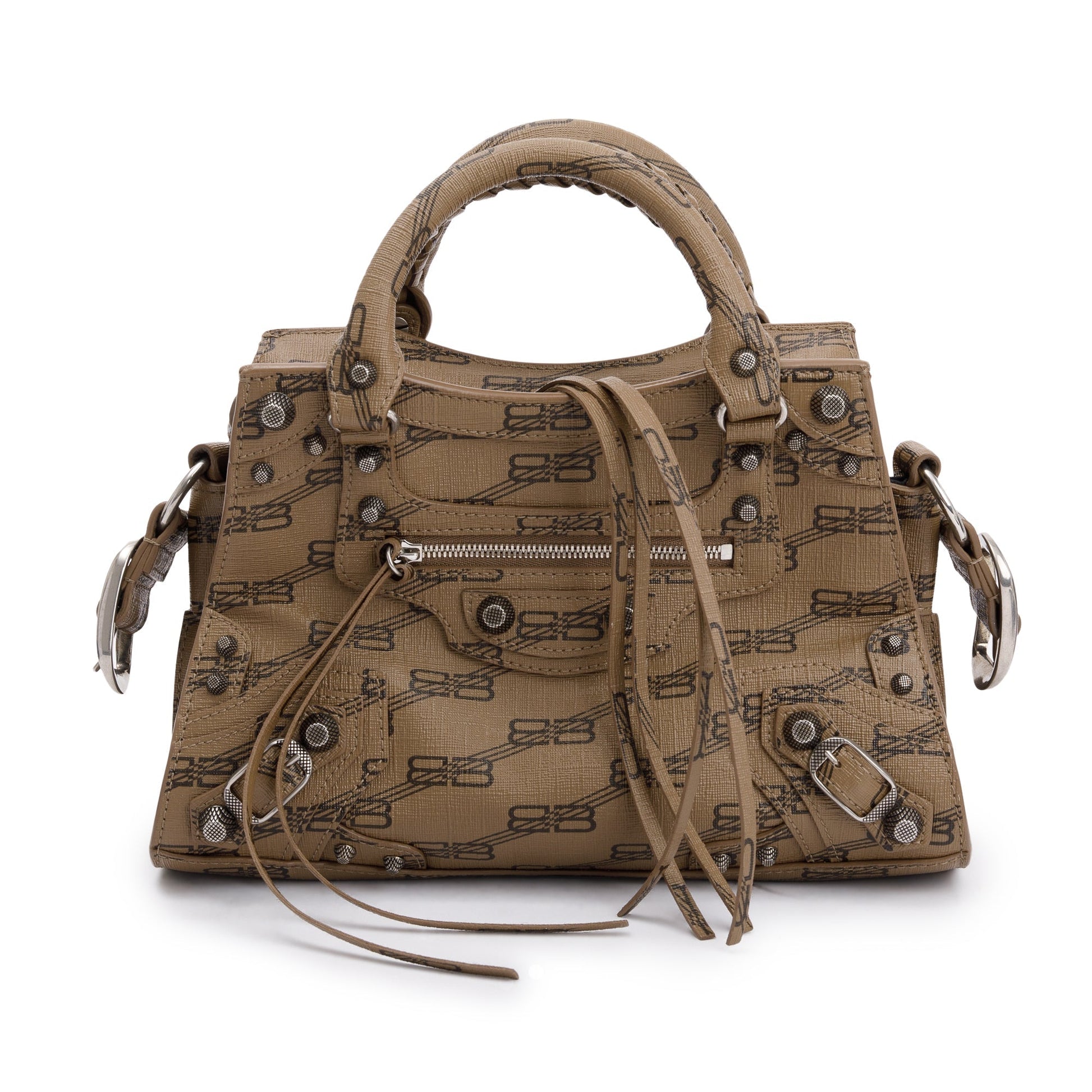 Balenciaga Bb Neo Cagole Classic Xs City Bag Canvas Monogram Travel Bag