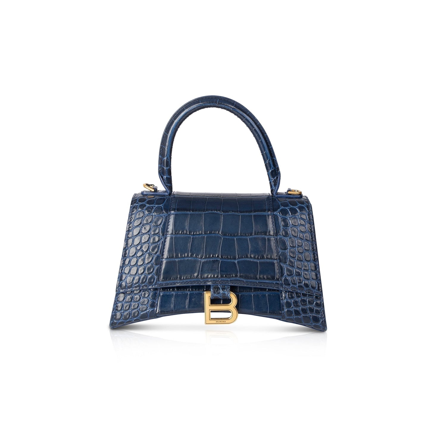 Balenciaga Croc Embossed Hourglass Top Handle Bag Small Travel Bag