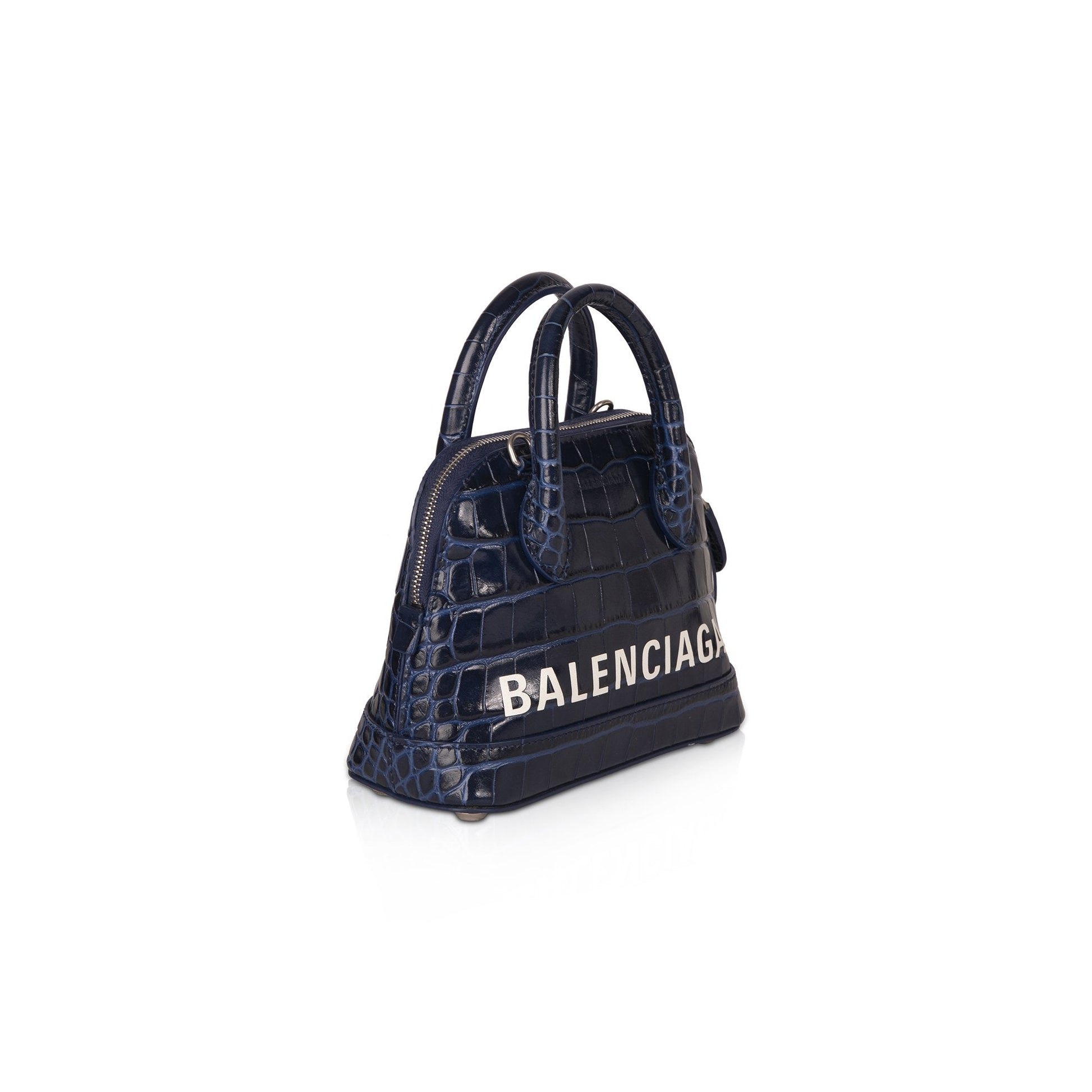 Balenciaga Croc Embossed Ville Xxs Top Handle Bag Travel Bag