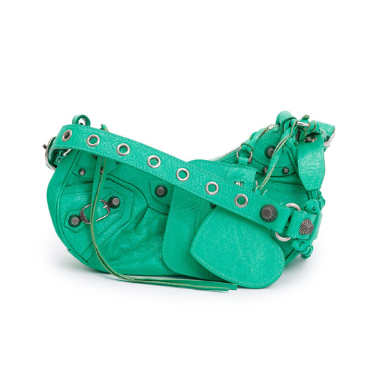 Balenciaga Arena Calfskin Le Cagole Xs Shoulder Bag Leather Green