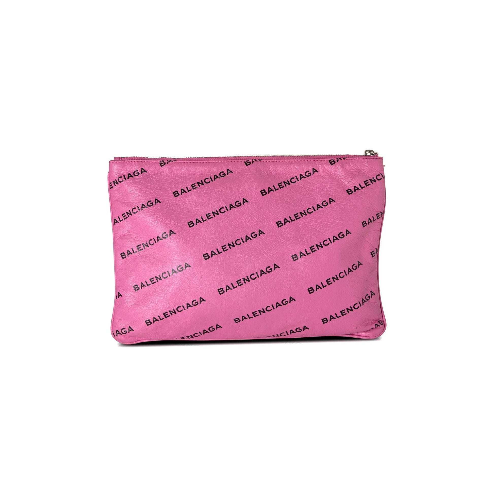 Balenciaga Bazar Pouch Travel Bag Leather Logo