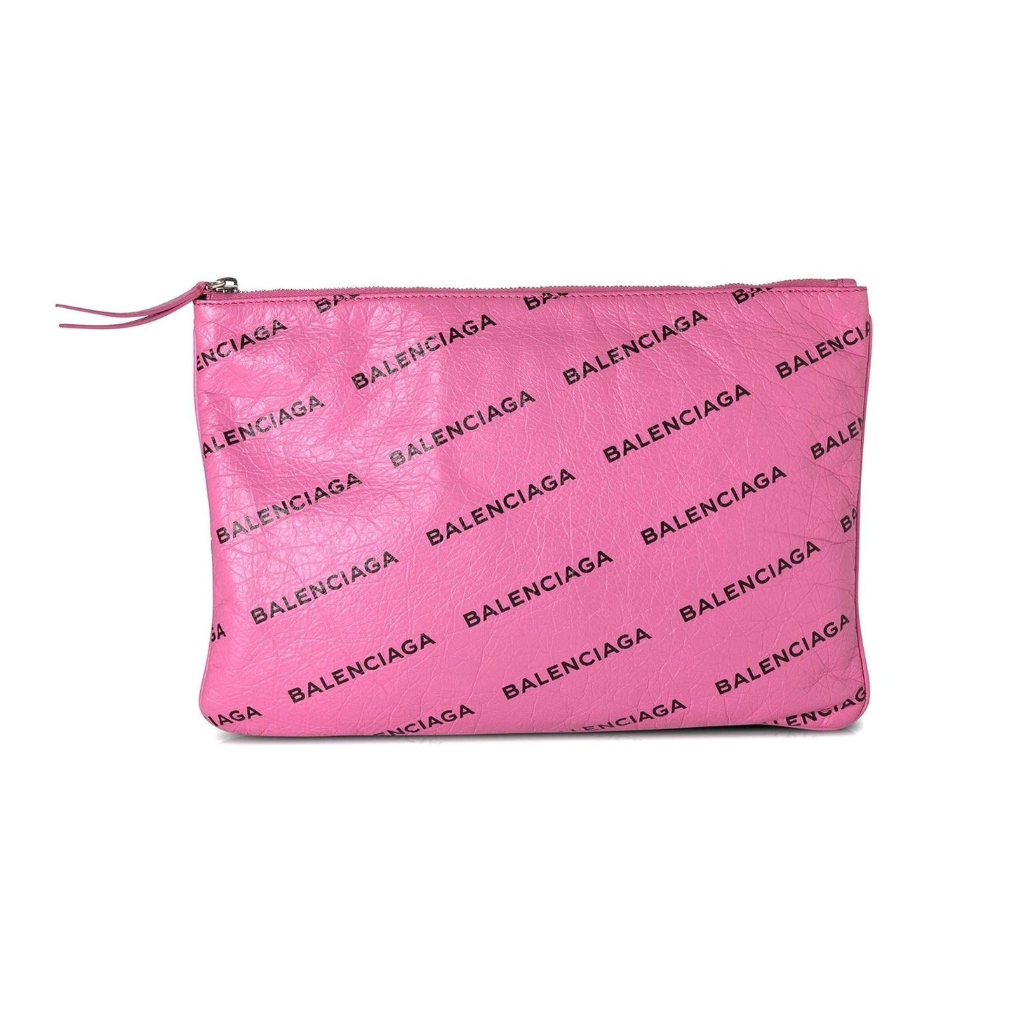 Balenciaga Bazar Pouch Travel Bag Leather Logo