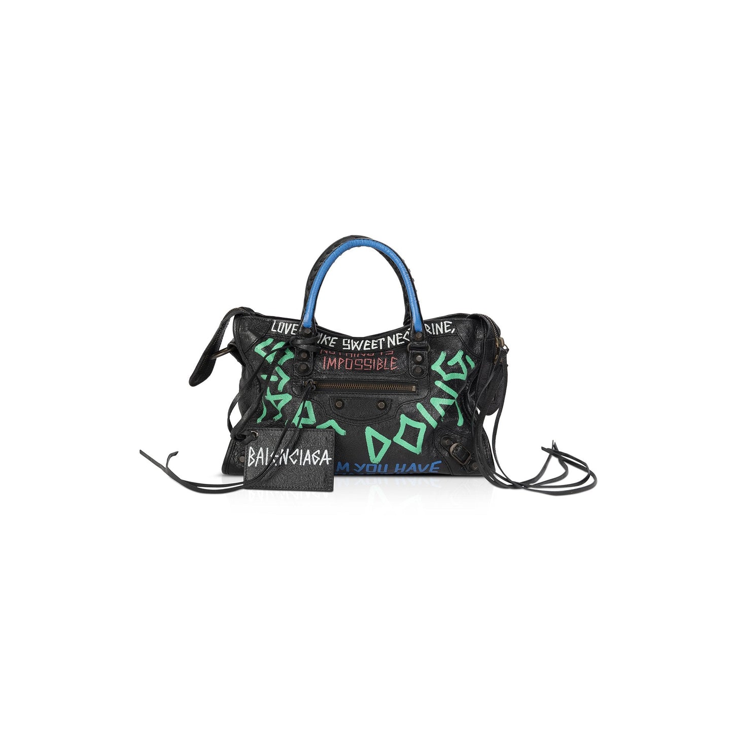Balenciaga Motocross Classic Graffiti City Bag Travel Bag
