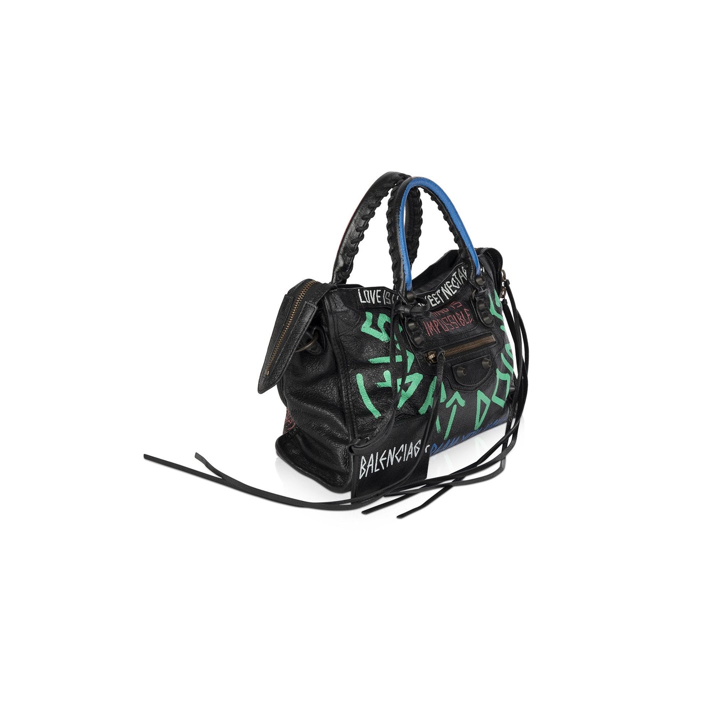 Balenciaga Motocross Classic Graffiti City Bag Travel Bag