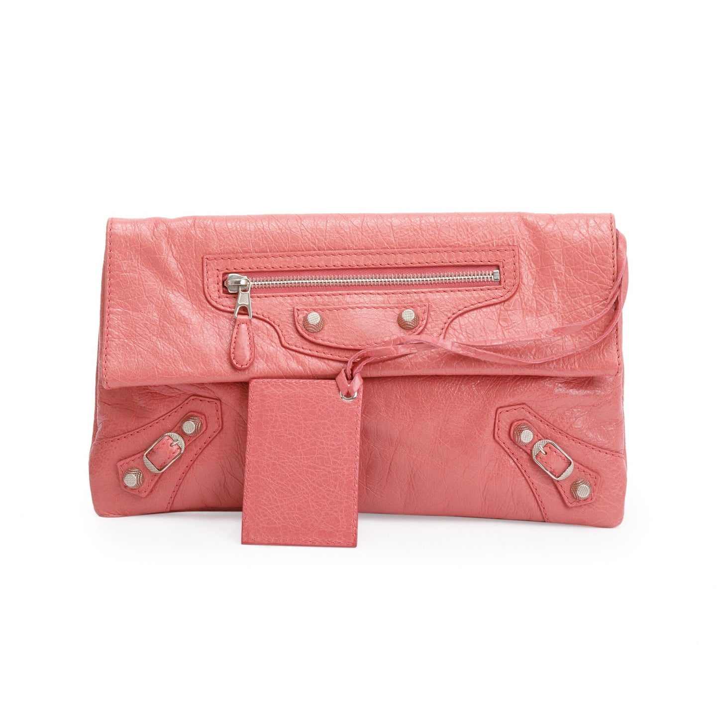 Balenciaga Agneau Motocross Giant Envelope Clutch Pink Clutch Bag