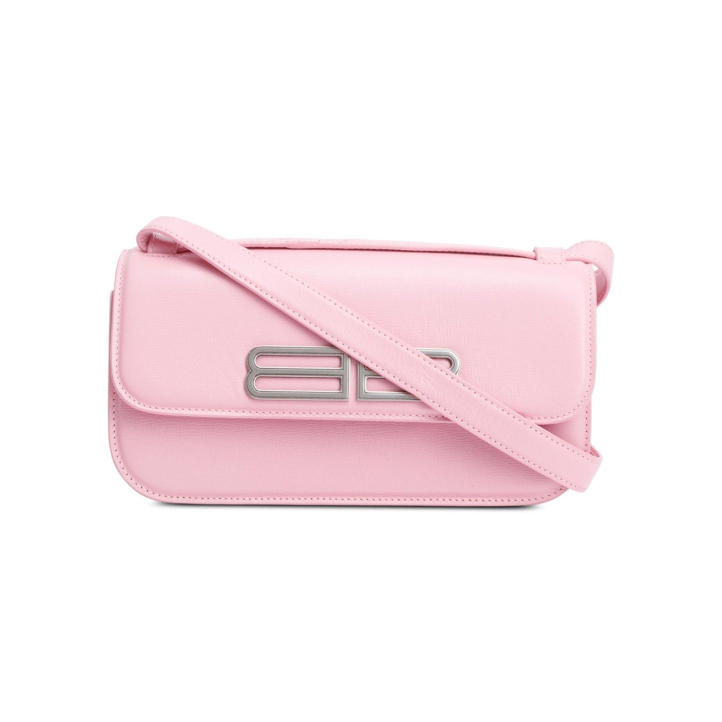 Balenciaga Calfskin Gossip Flap Bag Leather Pink Travel Bag