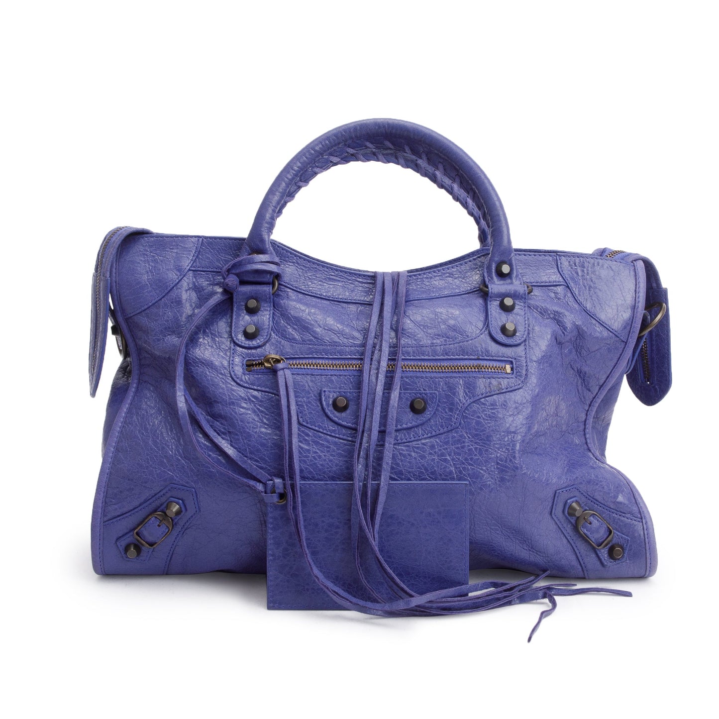 Balenciaga Purple Agneau Le City Bag Leather Medium Travel Bag