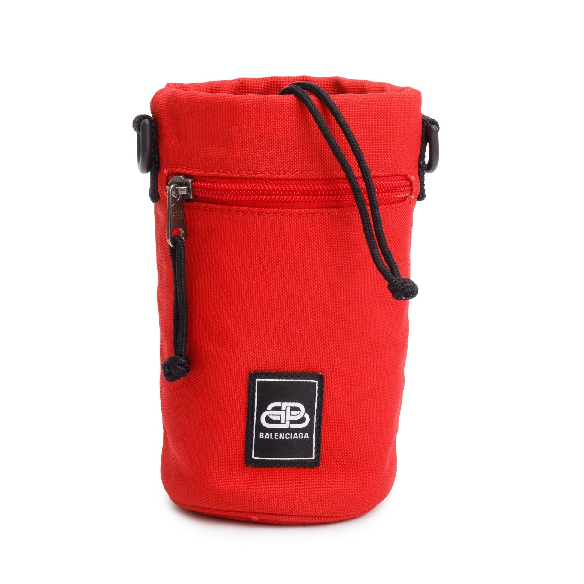 Balenciaga Bb Water Bottle Holder Crossbody Canvas Red Crossbody Bag