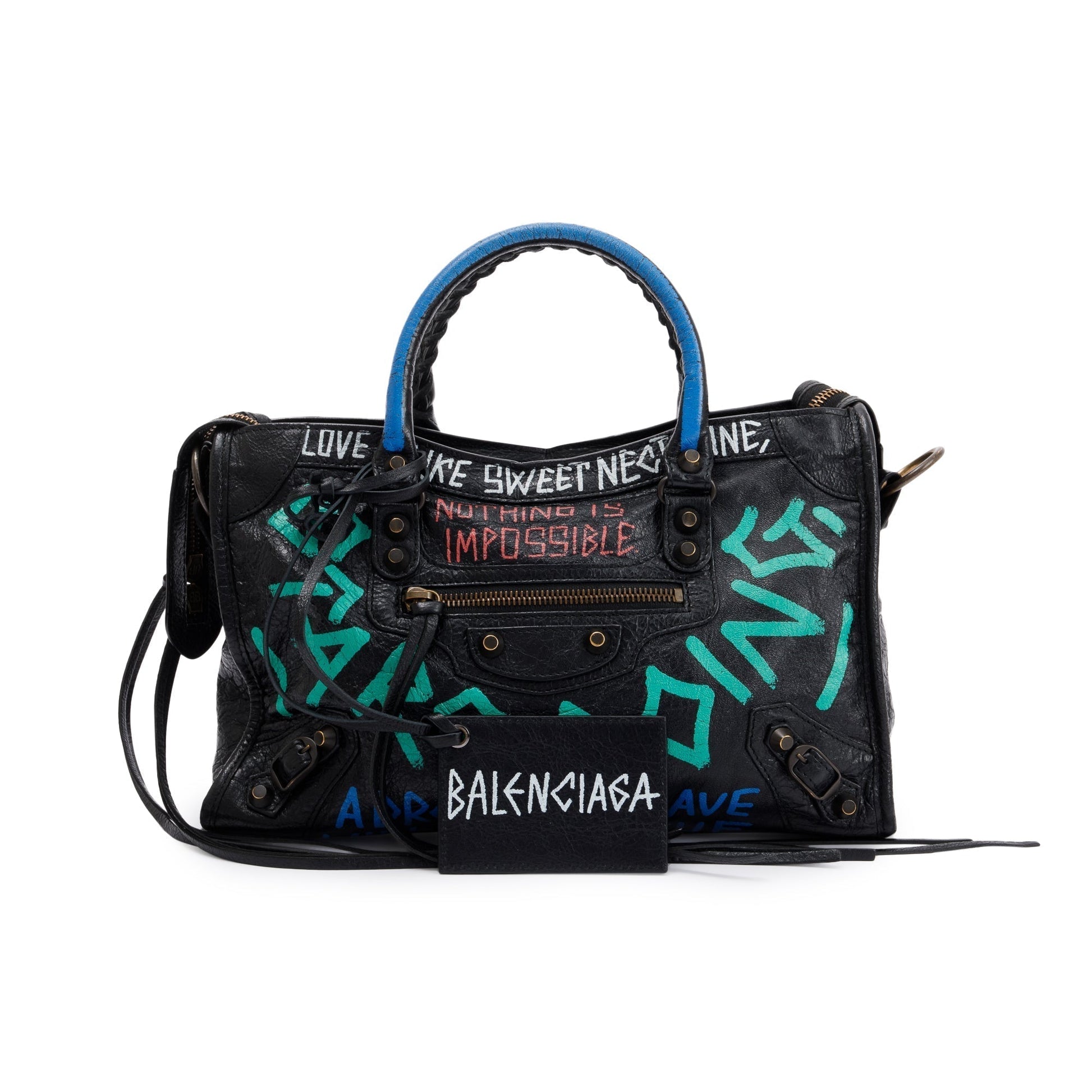 Balenciaga Graffiti Classic City Bag Small Travel Bag