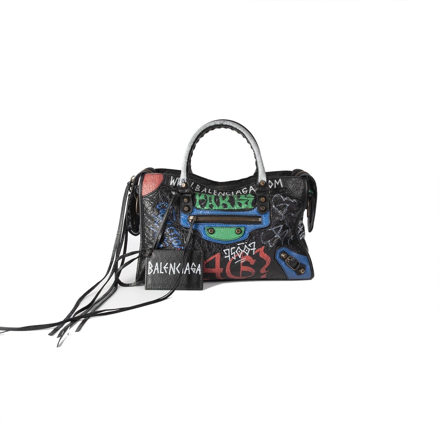 Balenciaga Graffiti Motocross Classic City Bag Small Travel Bag