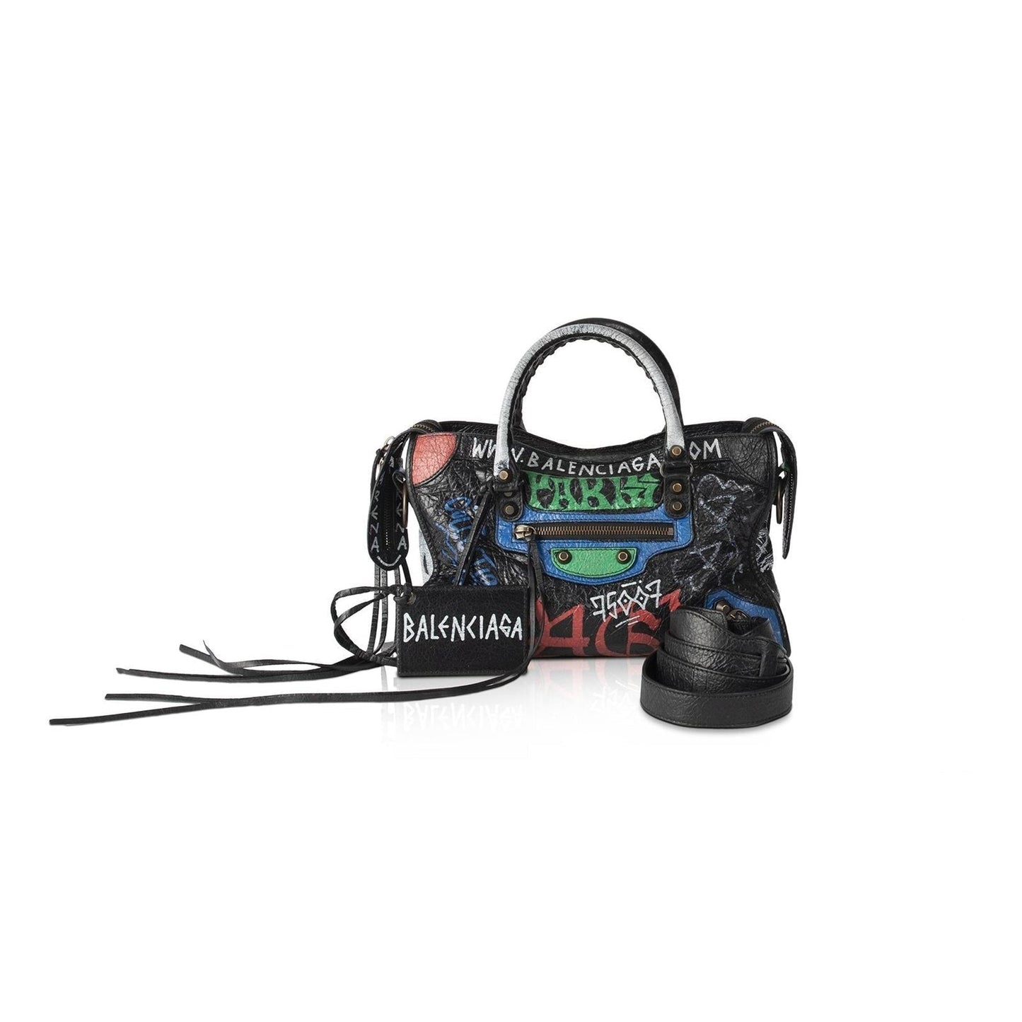 Balenciaga Graffiti Motocross Classic City Bag Small Travel Bag