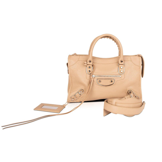 Balenciaga Motocross Classic Metallic Edge City Bag Small Travel Bag