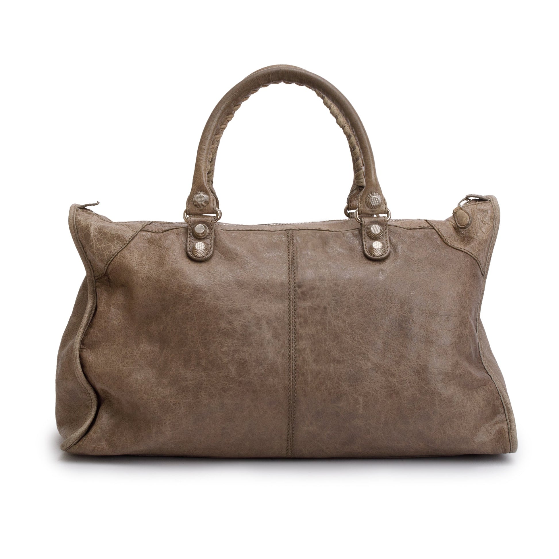 Balenciaga Taupe Agneau Giant City Bag Leather Travel Bag