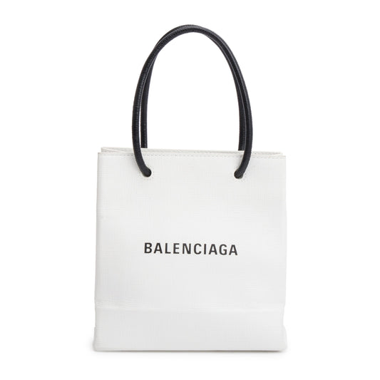 Balenciaga Calfskin Xxs Shopping Tote Leather White Tote Bag