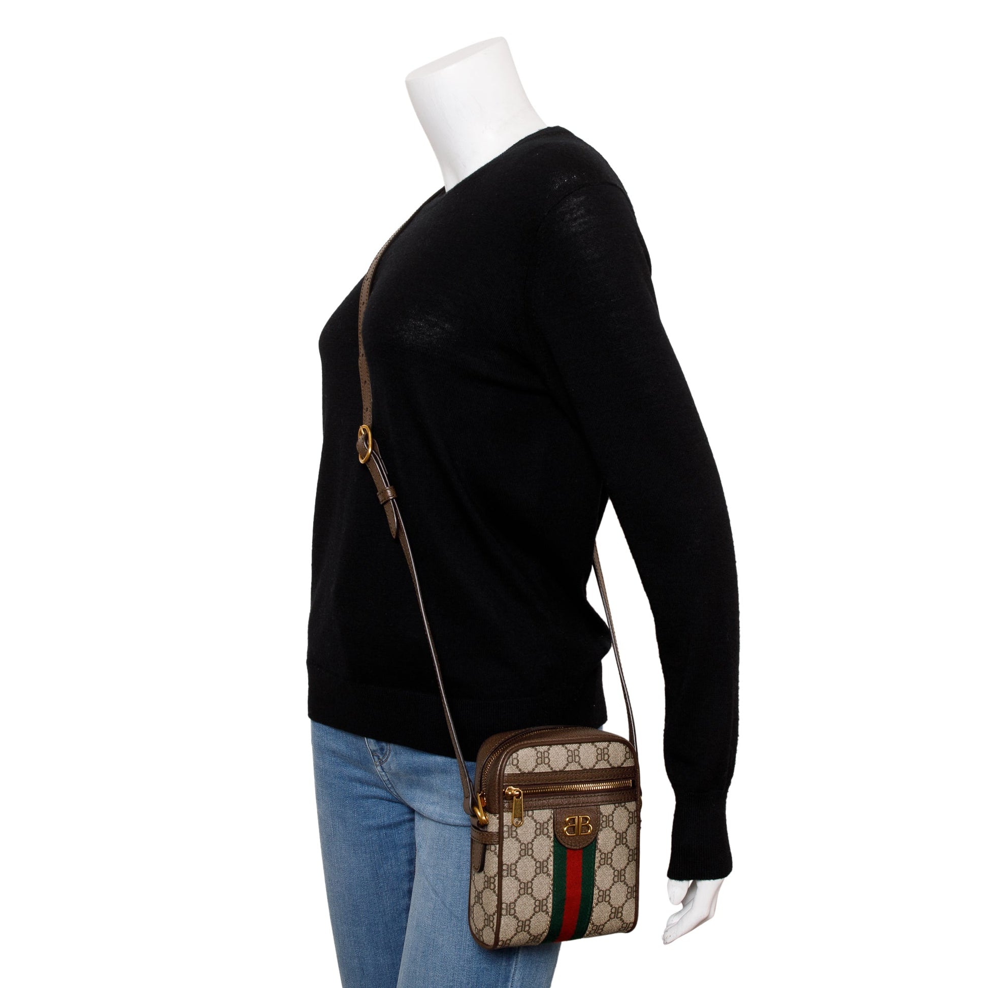 Gucci Balenciaga The Hacker Project Bb Supreme Web Canvas Mini Crossbody Bag