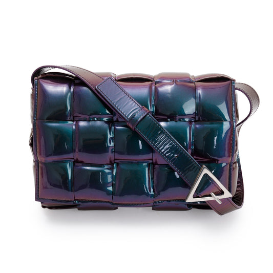 Bottega Veneta Holographic Glossy Nail Polish Nappa Intrecciato Padded Travel Bag