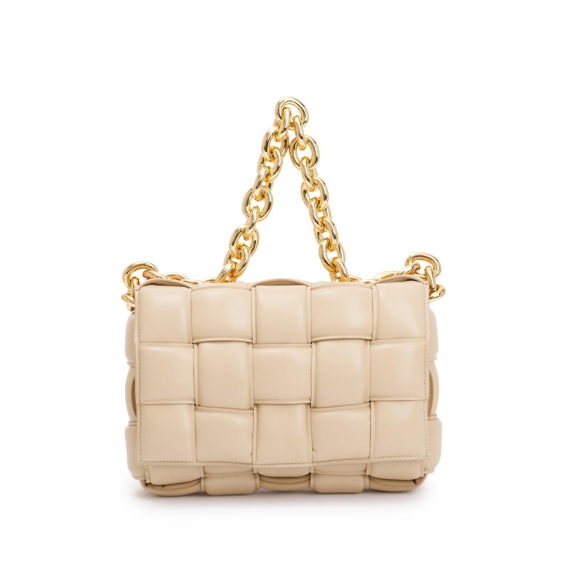 Bottega Veneta Nappa Intrecciato Padded Cassette Bag Beige Travel Bag