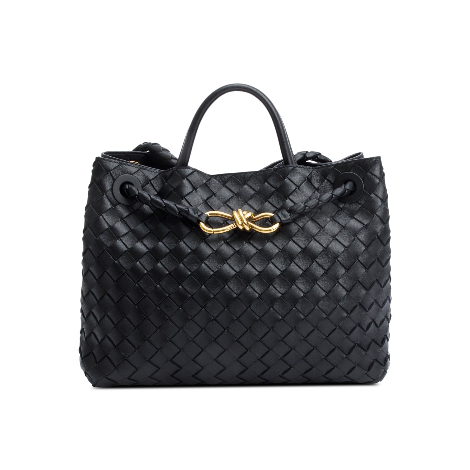 Bottega Veneta Intrecciato Andiamo Bag Leather Black Travel Bag