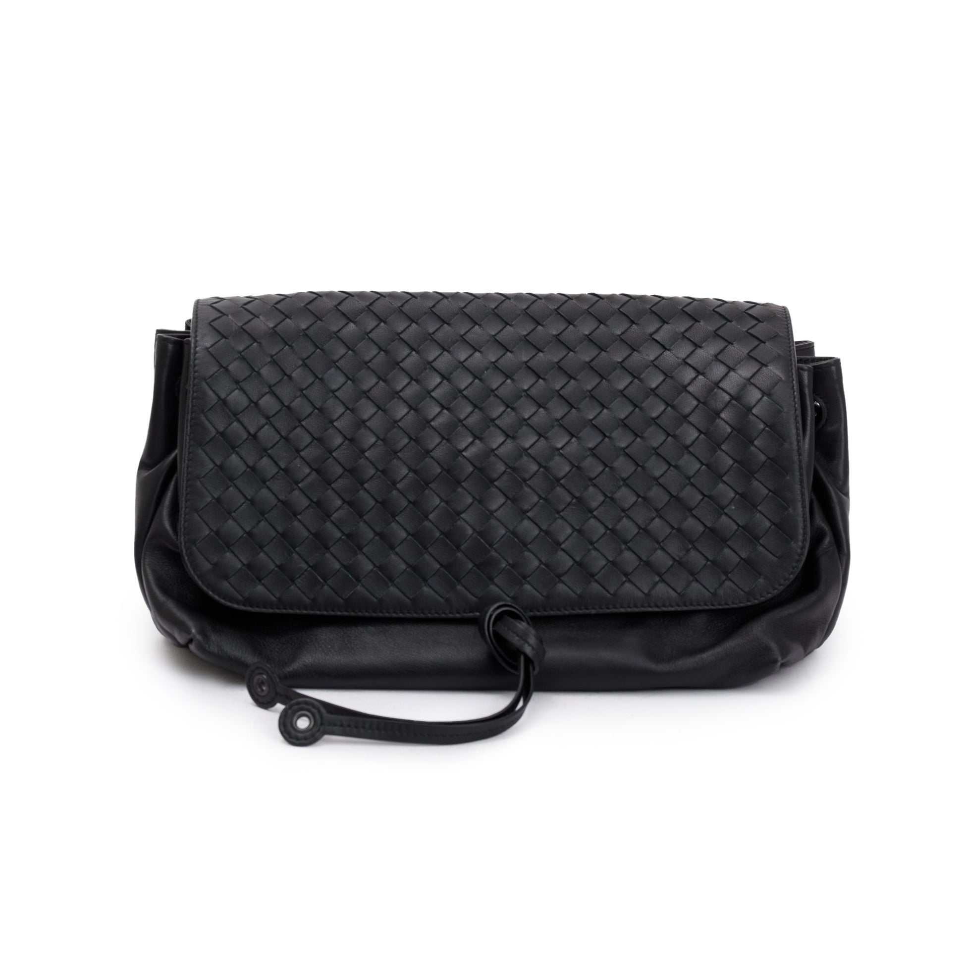 Bottega Veneta Intrecciato Nappa Crossbody Bag Leather Black